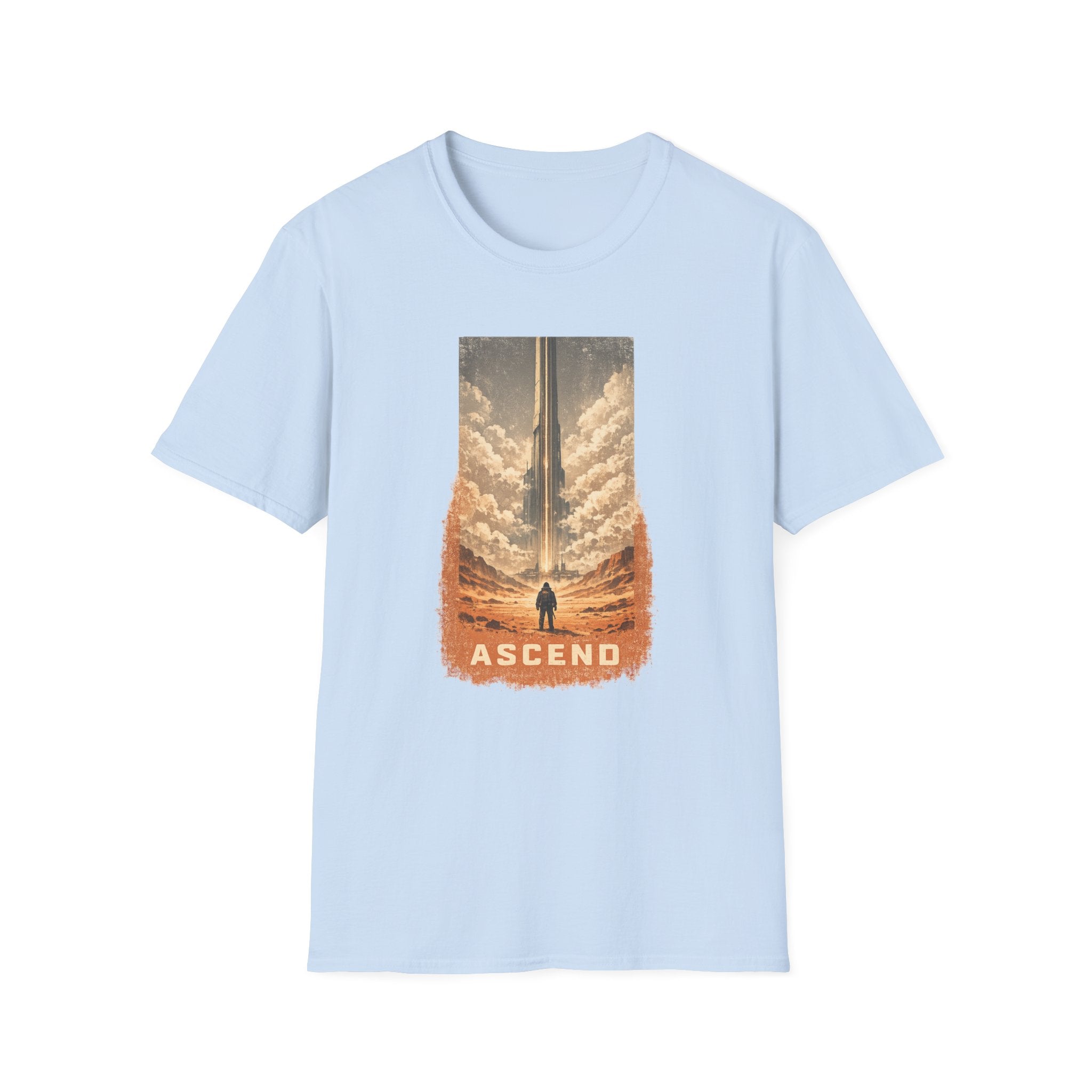 Ascend Sci-Fi T‑Shirt — Vintage Space Launch Graphic