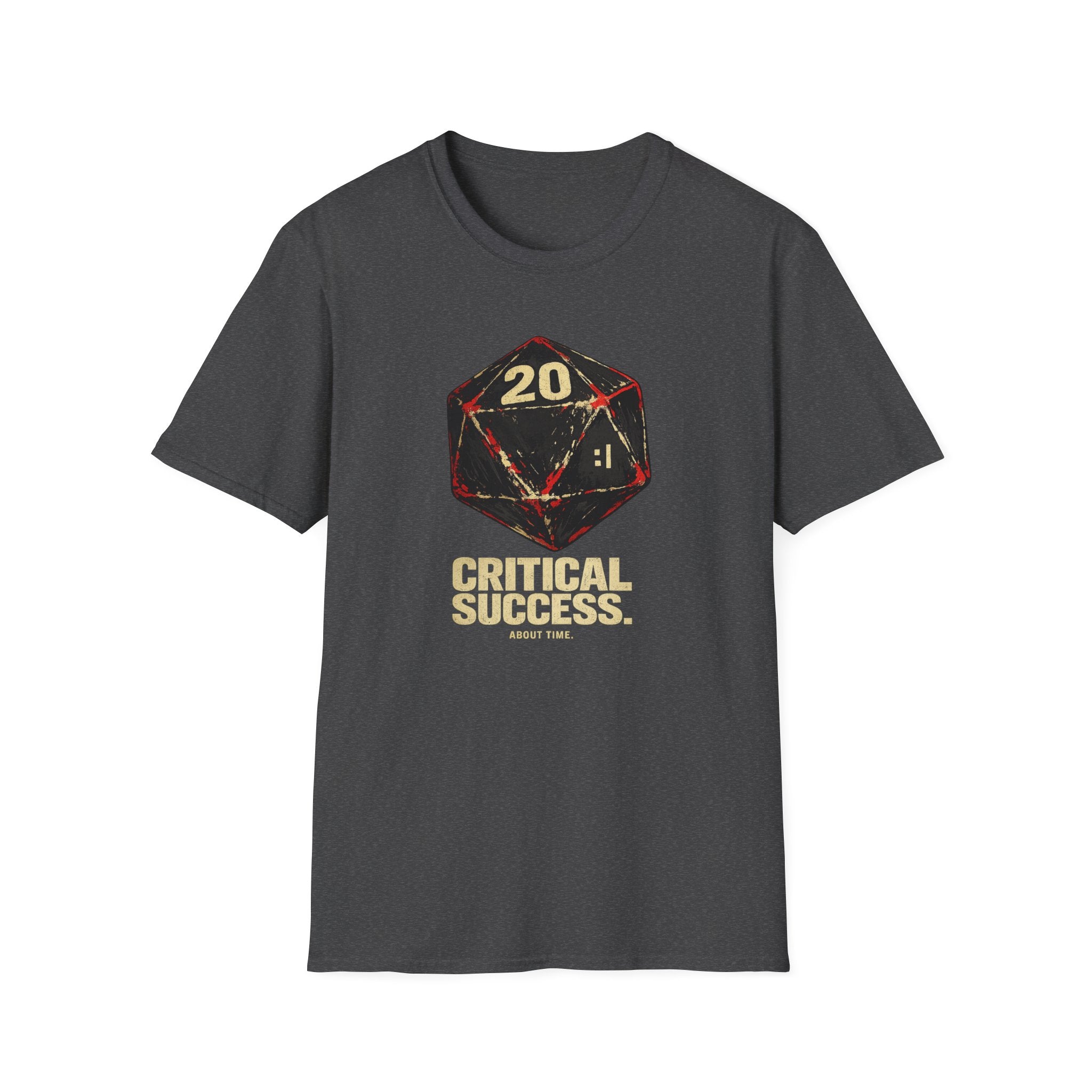 Critical Success D20 'About Time' T-Shirt - Vintage Dice RPG Tee