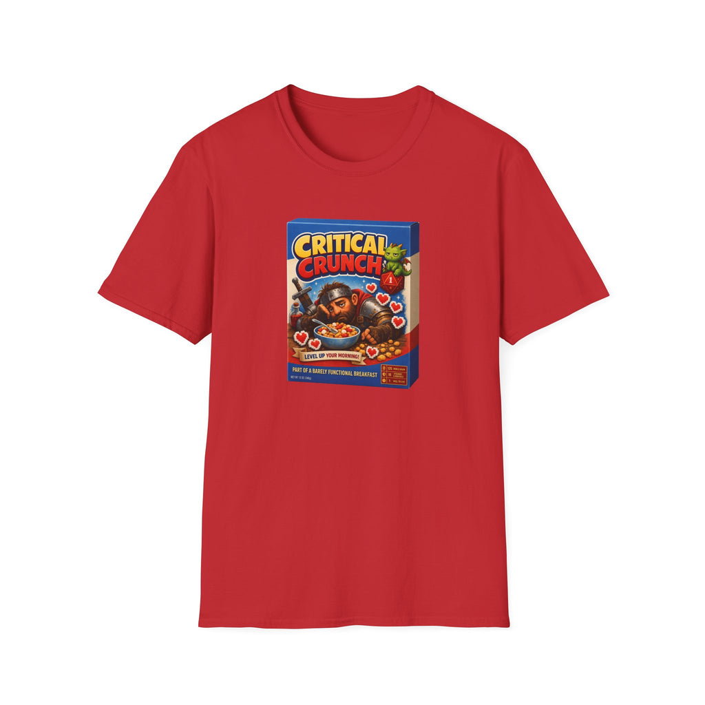 Critical Crunch Cereal T-Shirt — Retro Gaming Breakfast Tee