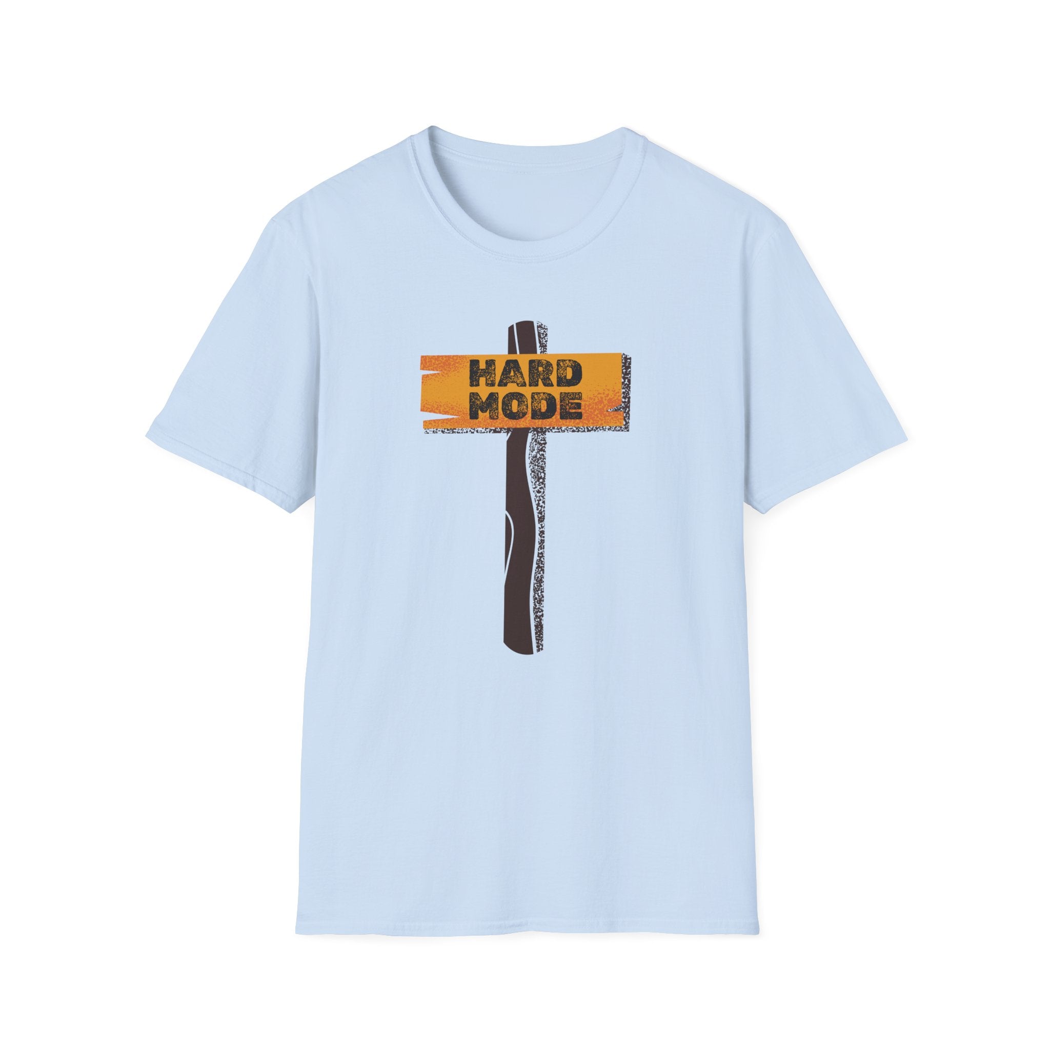 Hard Mode Sign T-Shirt — Retro Rustic Distressed Graphic Tee