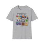Inventory Full Gamer T-Shirt — Retro RPG & Geek Icon Graphic Tee
