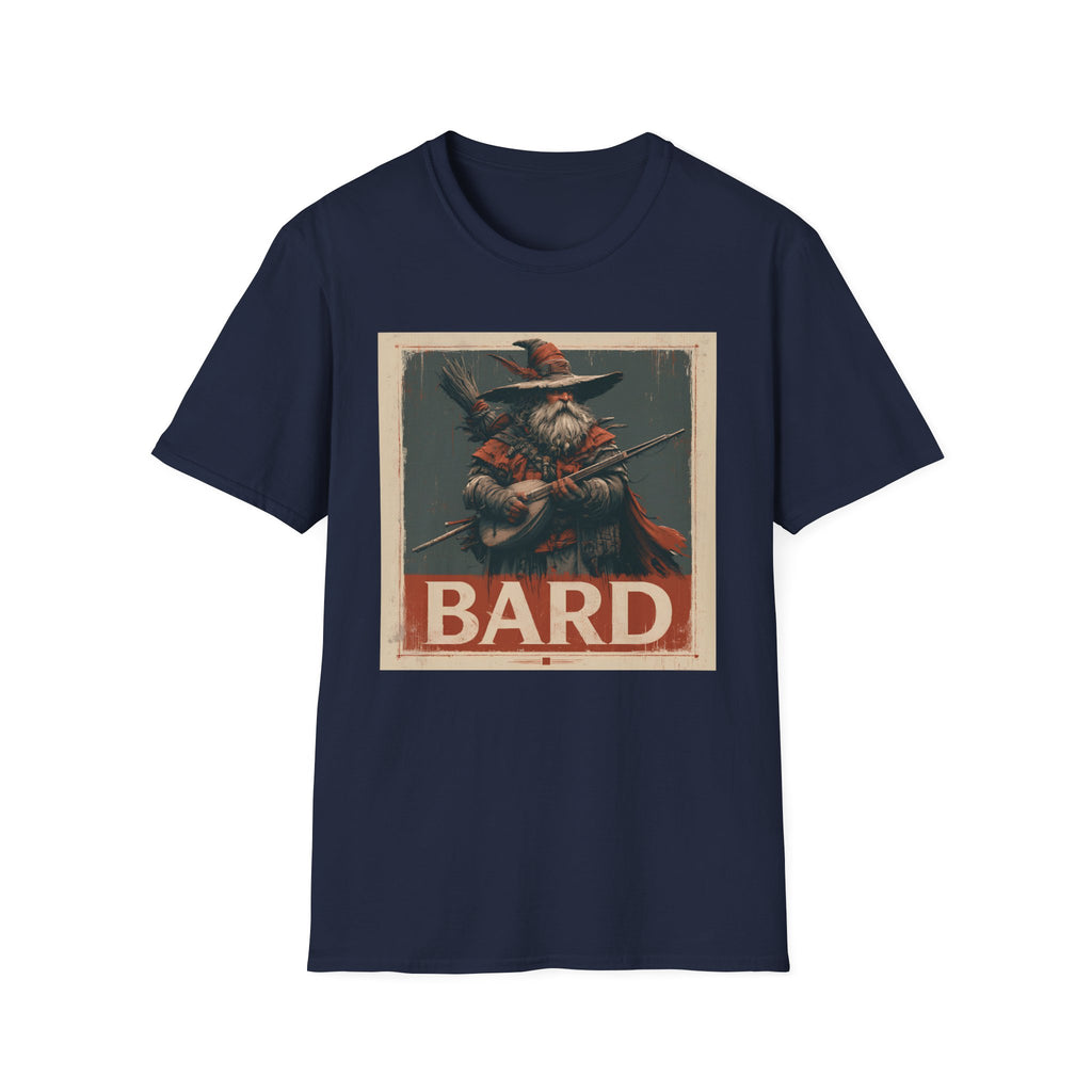 Bard Graphic T-Shirt — Vintage Fantasy Bard Design