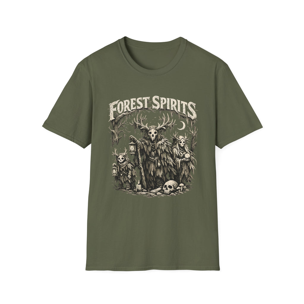 Forest Spirits T-Shirt - Cryptid Woodland Skull Graphic Tee