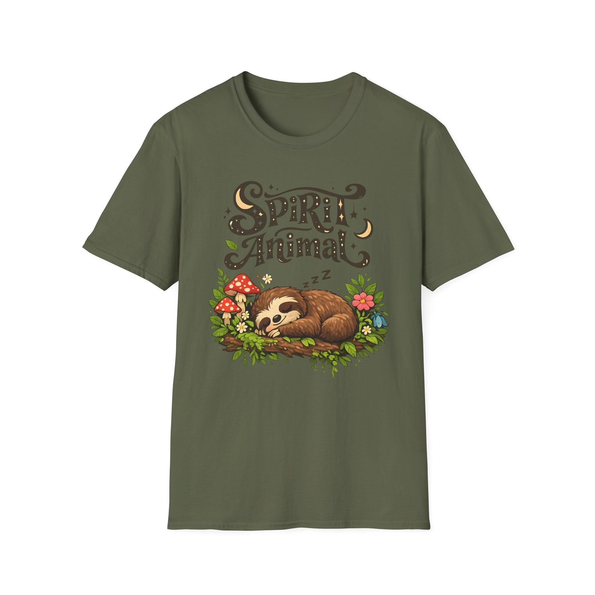 Spirit Animal T-Shirt - Cute Sleeping Sloth Graphic Tee