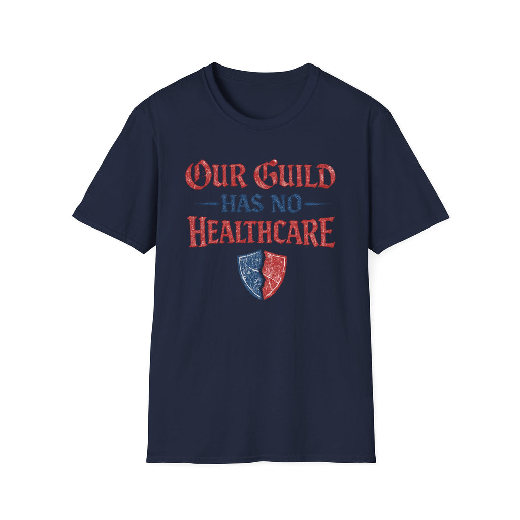 "Our Guild Has No Healthcare" Vintage Distressed Gaming T-Shirt