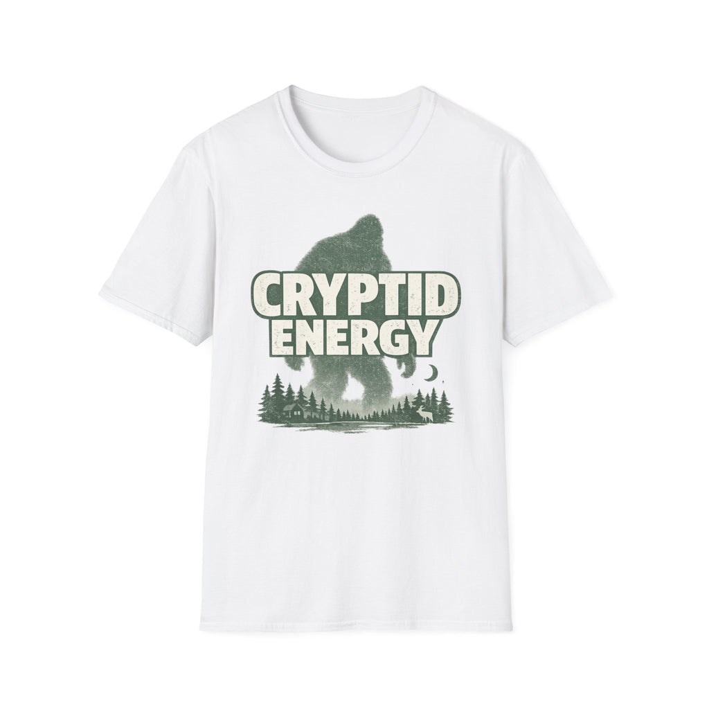 Cryptid Energy Bigfoot Forest Graphic T-Shirt