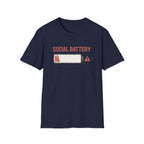 Social Battery Low Funny Introvert Graphic T-Shirt