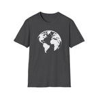 Earth Globe T-Shirt — Minimal White World Tee
