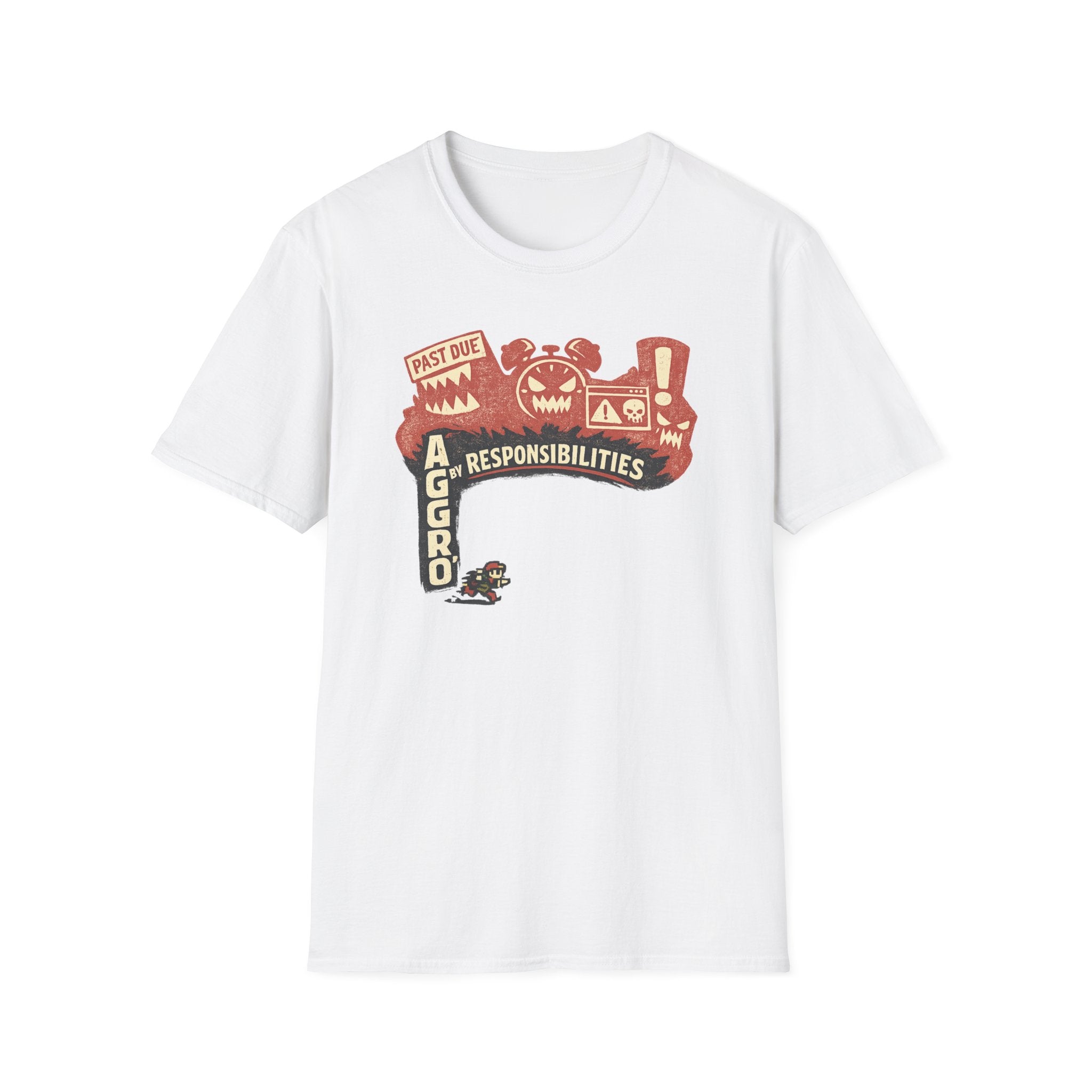 “Aggro' By Responsibilities” T-Shirt - Retro Cartoon Procrastination Tee