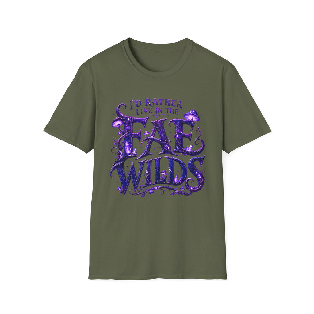 I'd Rather Live in the Fae Wilds T-Shirt - Fantasy Mushroom Fairycore Tee