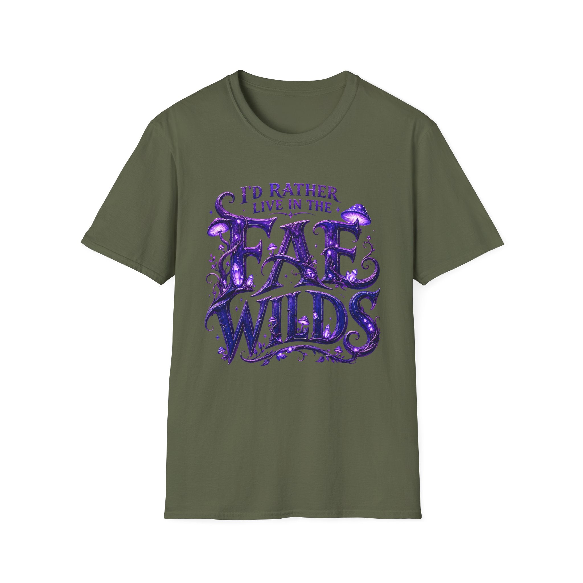 I'd Rather Live in the Fae Wilds T-Shirt - Fantasy Mushroom Fairycore Tee
