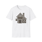 Stone Tavern Cottage T‑Shirt — Cozy Stone Pub Illustration Tee