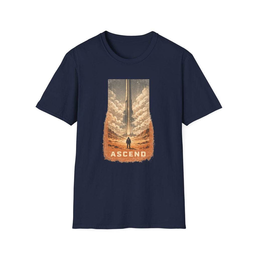 Ascend Sci-Fi T‑Shirt — Vintage Space Launch Graphic