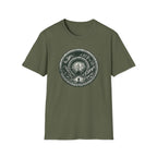 Mystic Forest Portal T-Shirt — Circular Woodland Scene with Moonlit Path