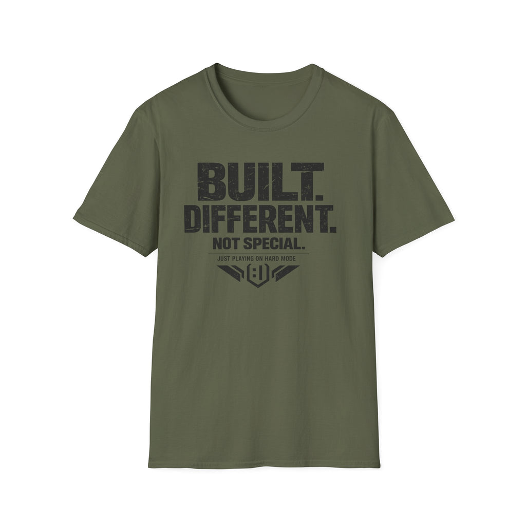 Built Different T‑Shirt - Graphic Tee for Confident, Humorous Style