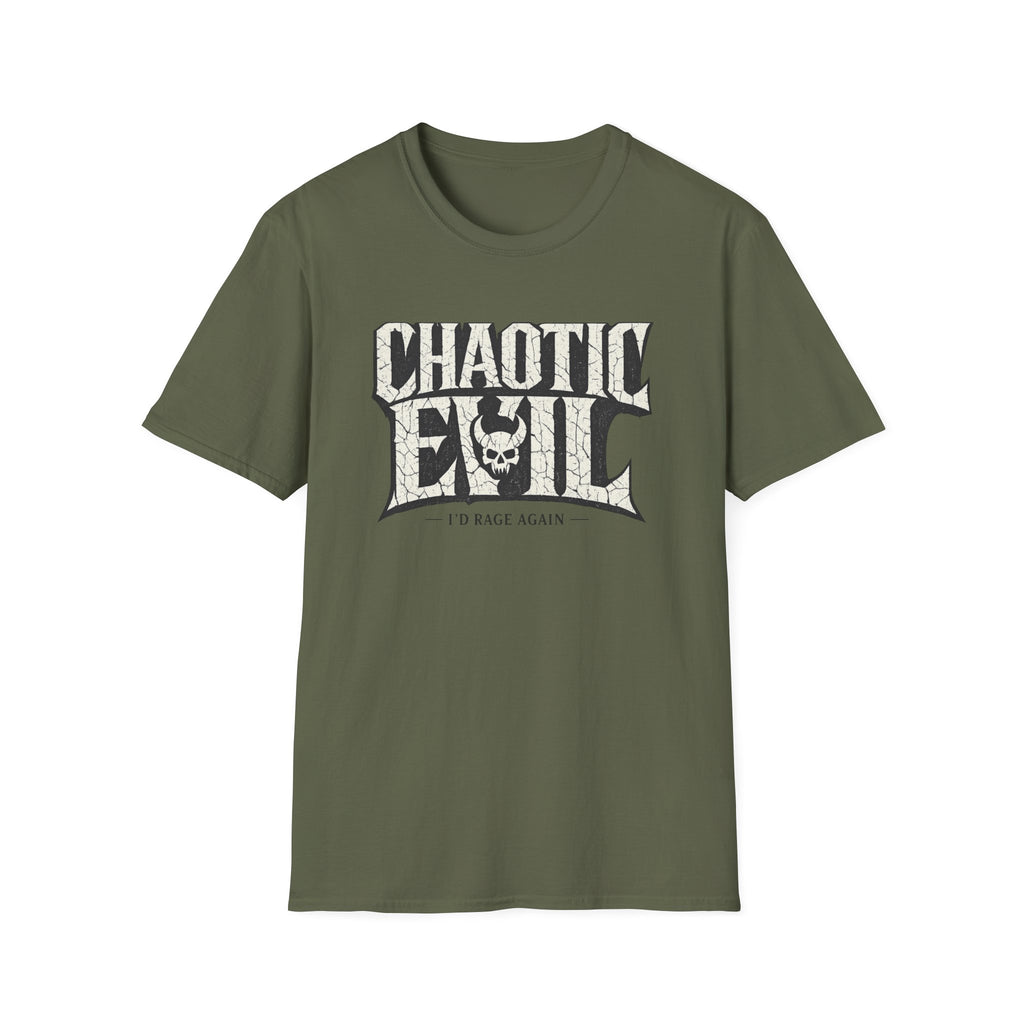 Chaotic Evil Skull T-Shirt - D&D Inspired Gothic Roleplay Tee