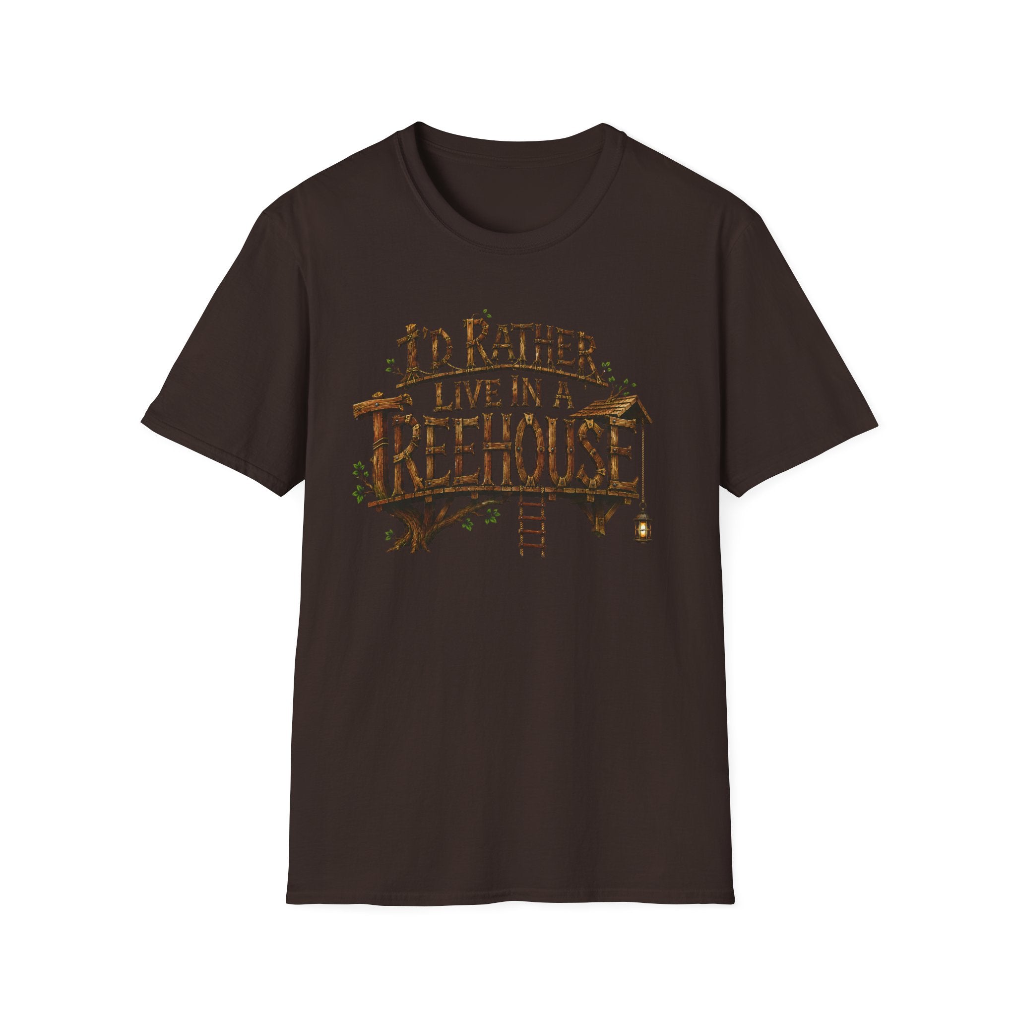 I'd Rather Live in a Treehouse T-Shirt - Whimsical Fantasy Graphic Tee