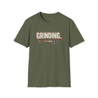 Grinding T-Shirt — Motivational Hustle Tee with Progress Bar & Gear