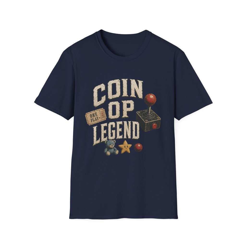 Coin Op Legend Retro Arcade T-Shirt - Vintage Joystick Tee