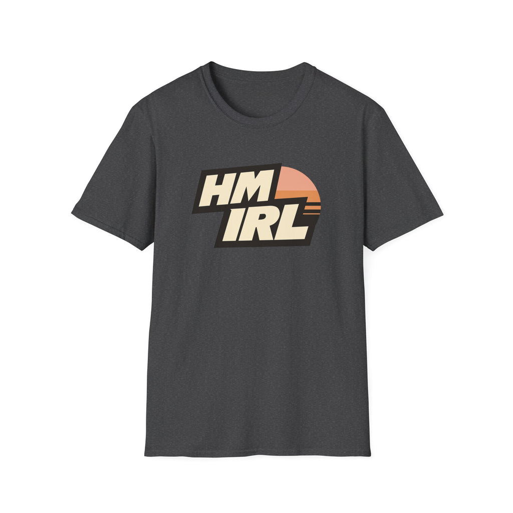 HM IRL Retro Logo T-Shirt — Vintage Sunset Graphic Tee