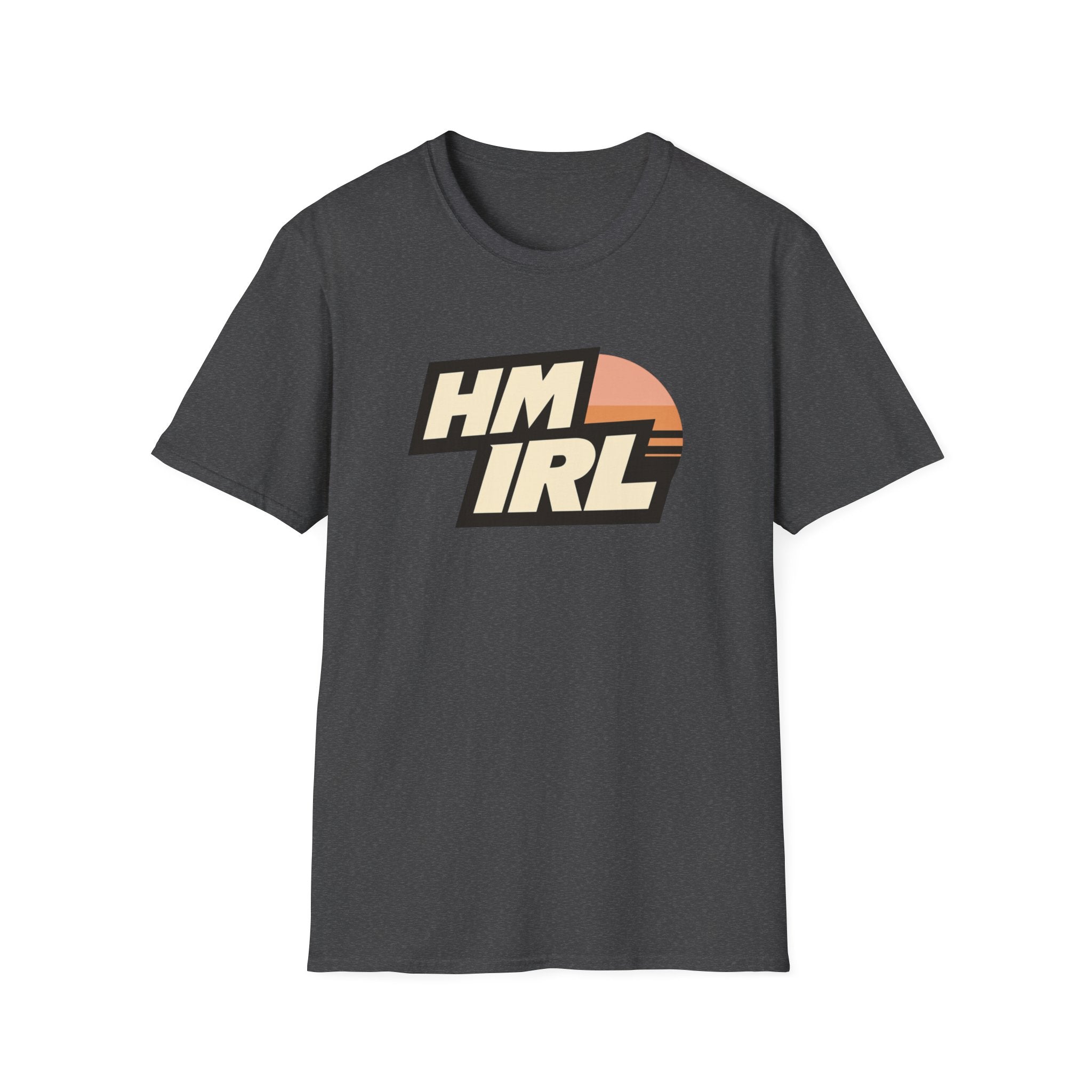 HM IRL Retro Logo T-Shirt — Vintage Sunset Graphic Tee