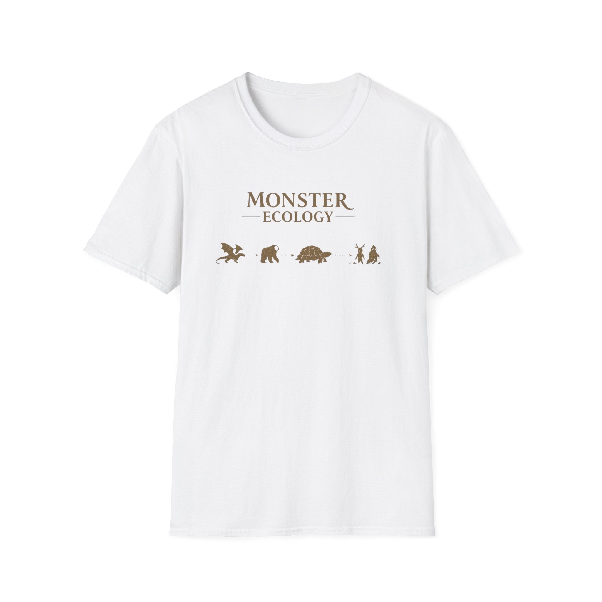 Monster Ecology T-Shirt - Cute Monster Silhouette Animal Conservation Tee