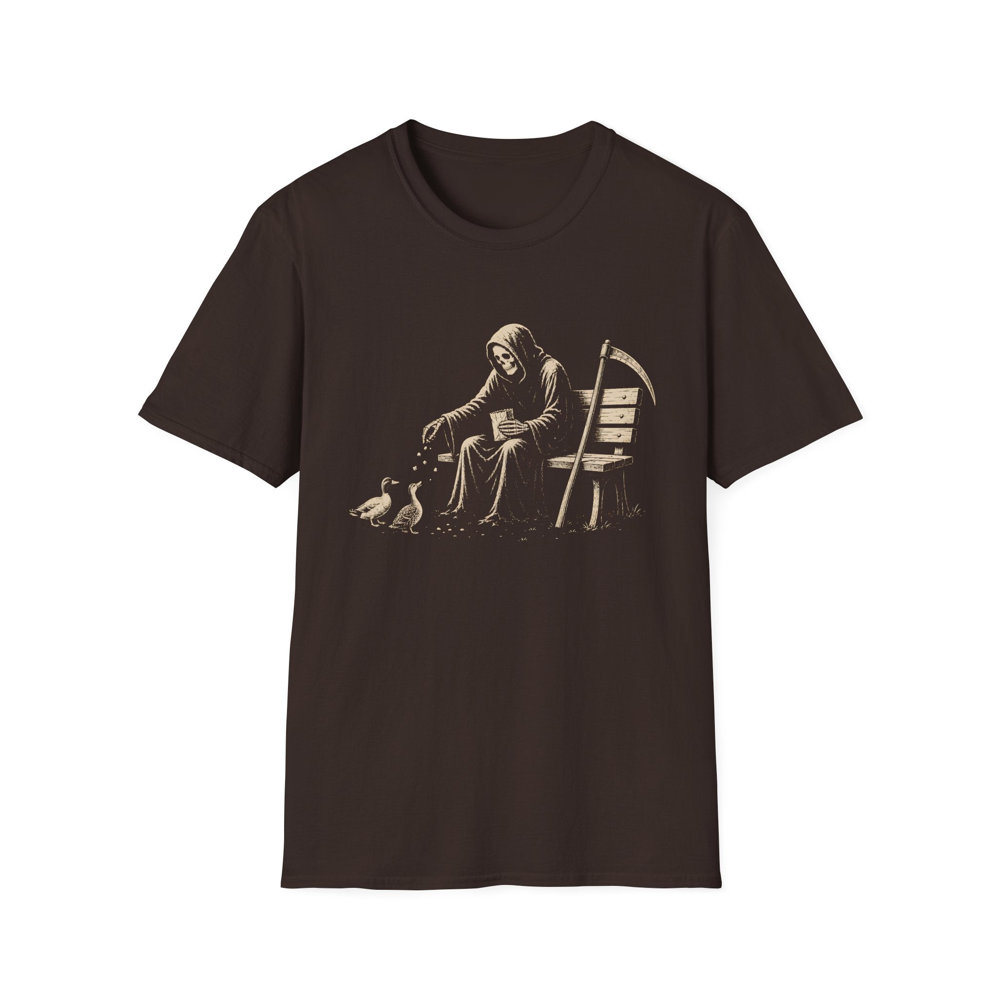 Grim Reaper Feeding Ducks T-Shirt