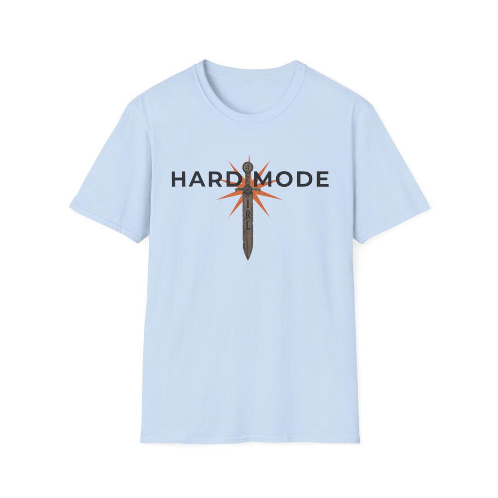 Hard Mode Sword T-Shirt — Gamer RPG Sword Logo Graphic Tee