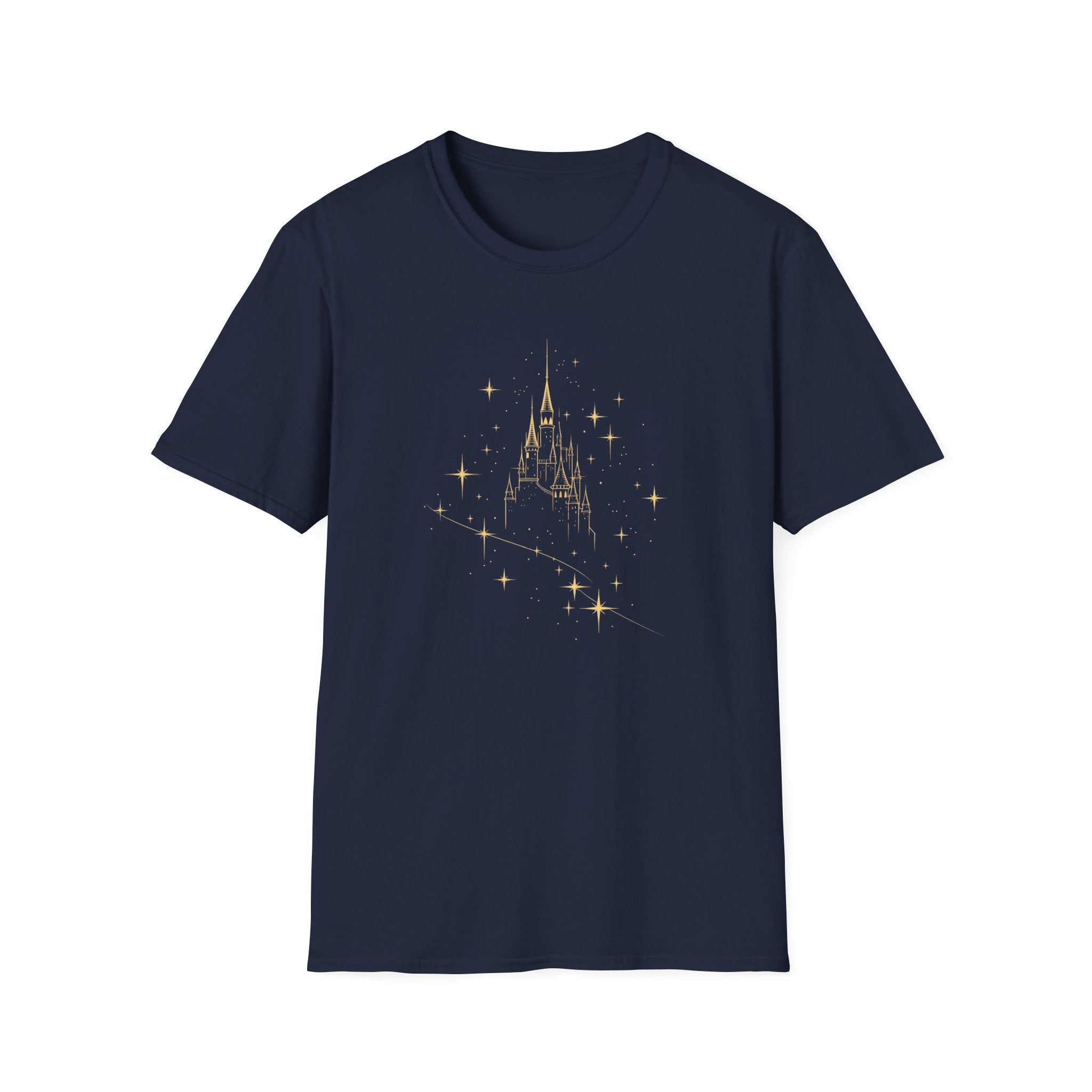 Sparkling Castle T-Shirt — Gold Fairy Tale Castle Graphic