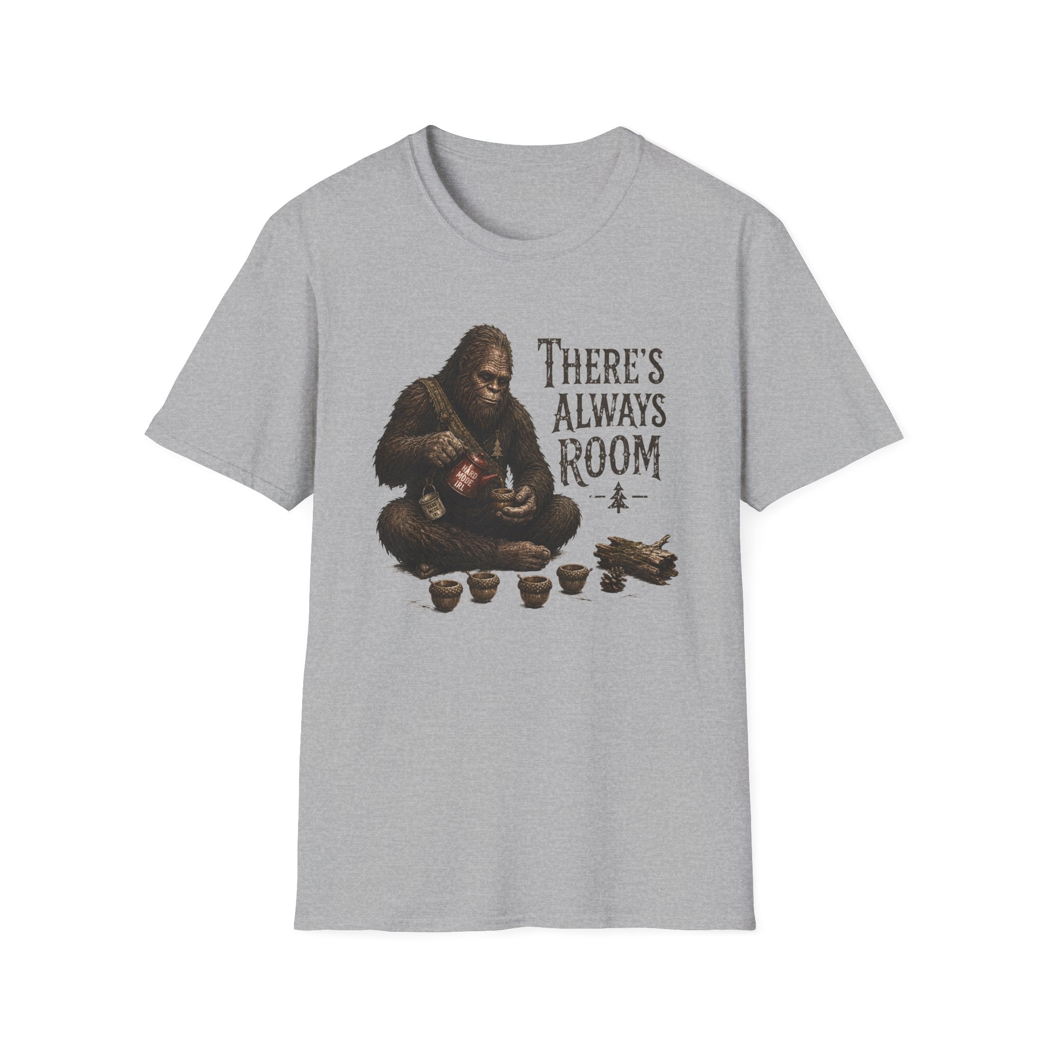 Bigfoot “There’s Always Room” T‑Shirt - Sasquatch Tea Party Tee