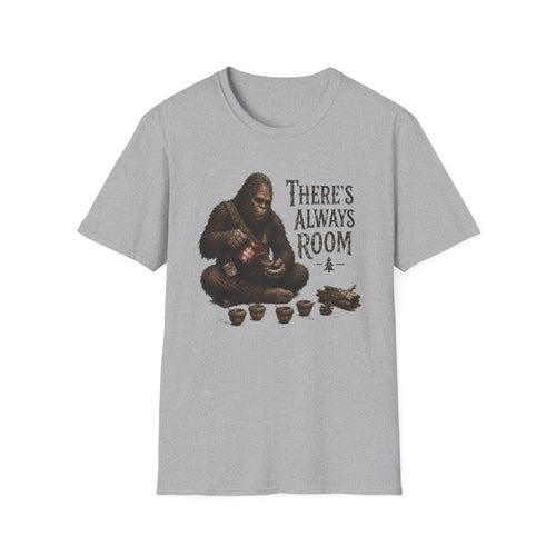 Bigfoot “There’s Always Room” T‑Shirt - Sasquatch Tea Party Tee