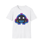 Neon Robot Tee - Retro Glowing Cute Bot Graphic T-Shirt