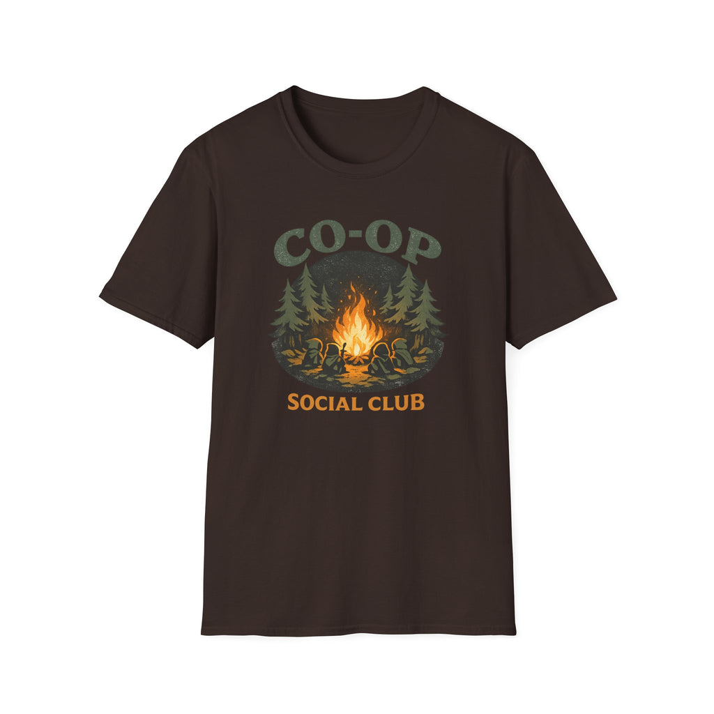 Co-Op Social Club T-Shirt – Campfire Forest Graphic Tee