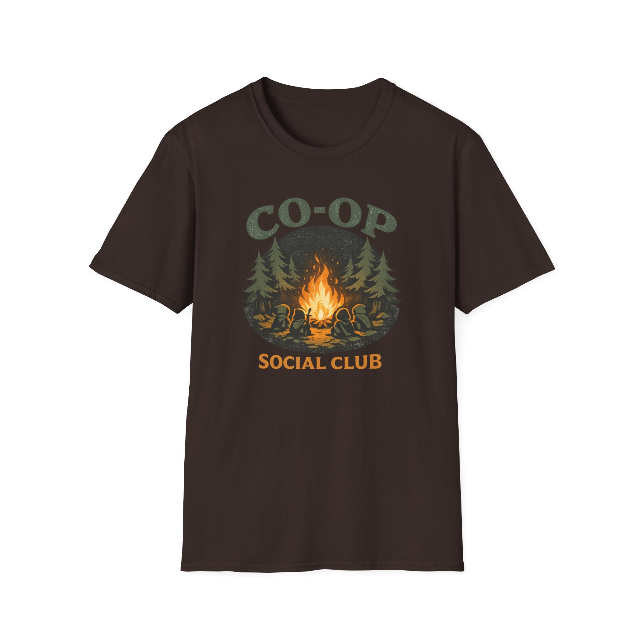 Co-Op Social Club T-Shirt – Campfire Forest Graphic Tee