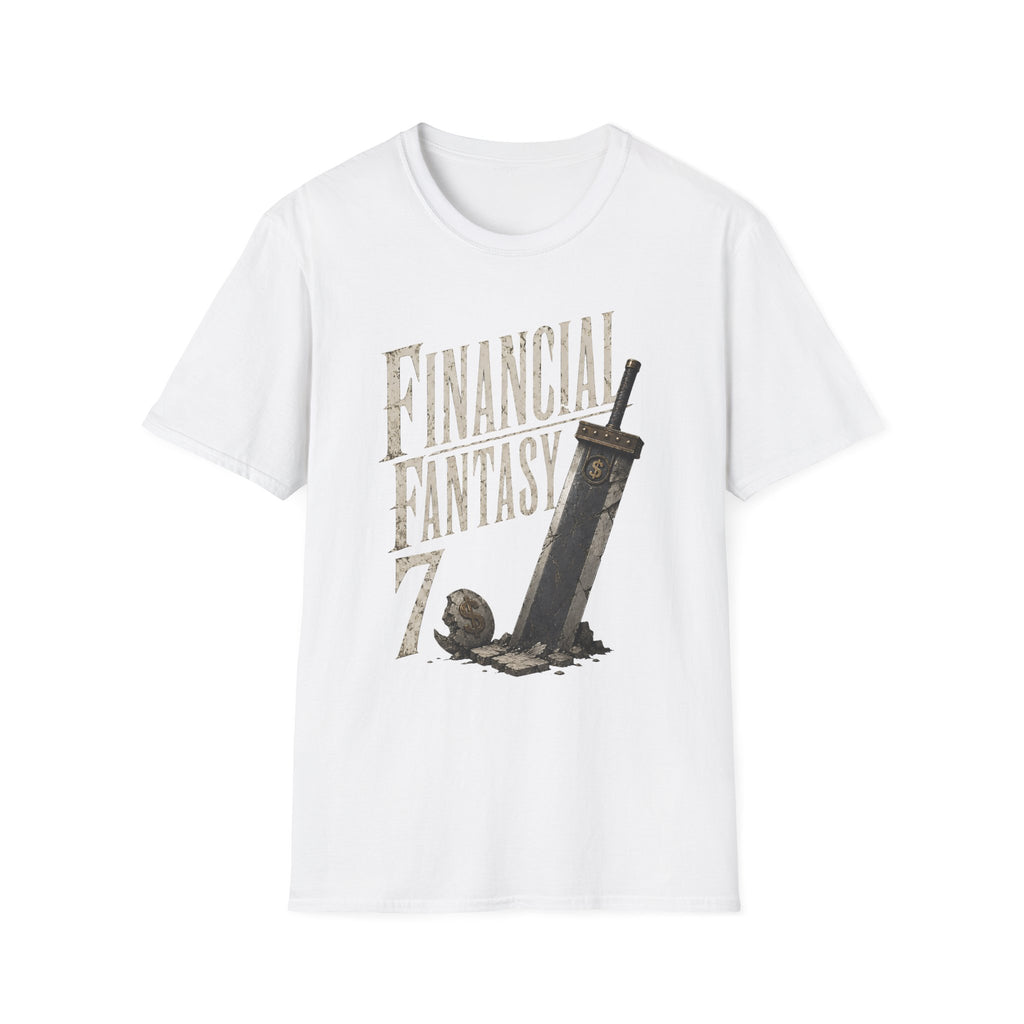 Financial Fantasy T-Shirt - Funny Retro RPG Parody Gamer Tee