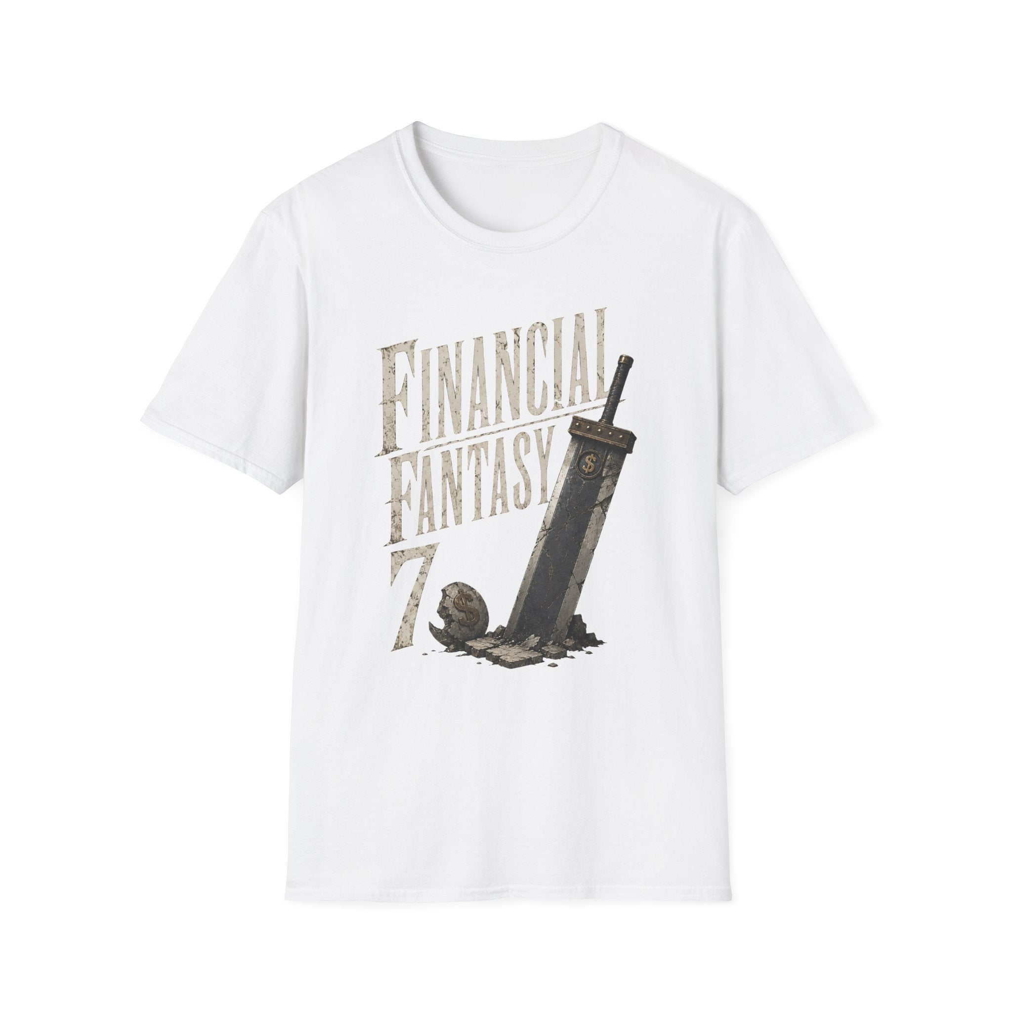 Financial Fantasy T-Shirt - Funny Retro RPG Parody Gamer Tee