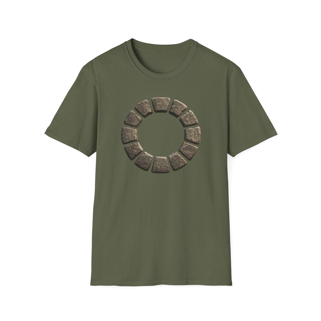Wishing Well Stone Circle T‑Shirt - Rustic Worn Ring Design