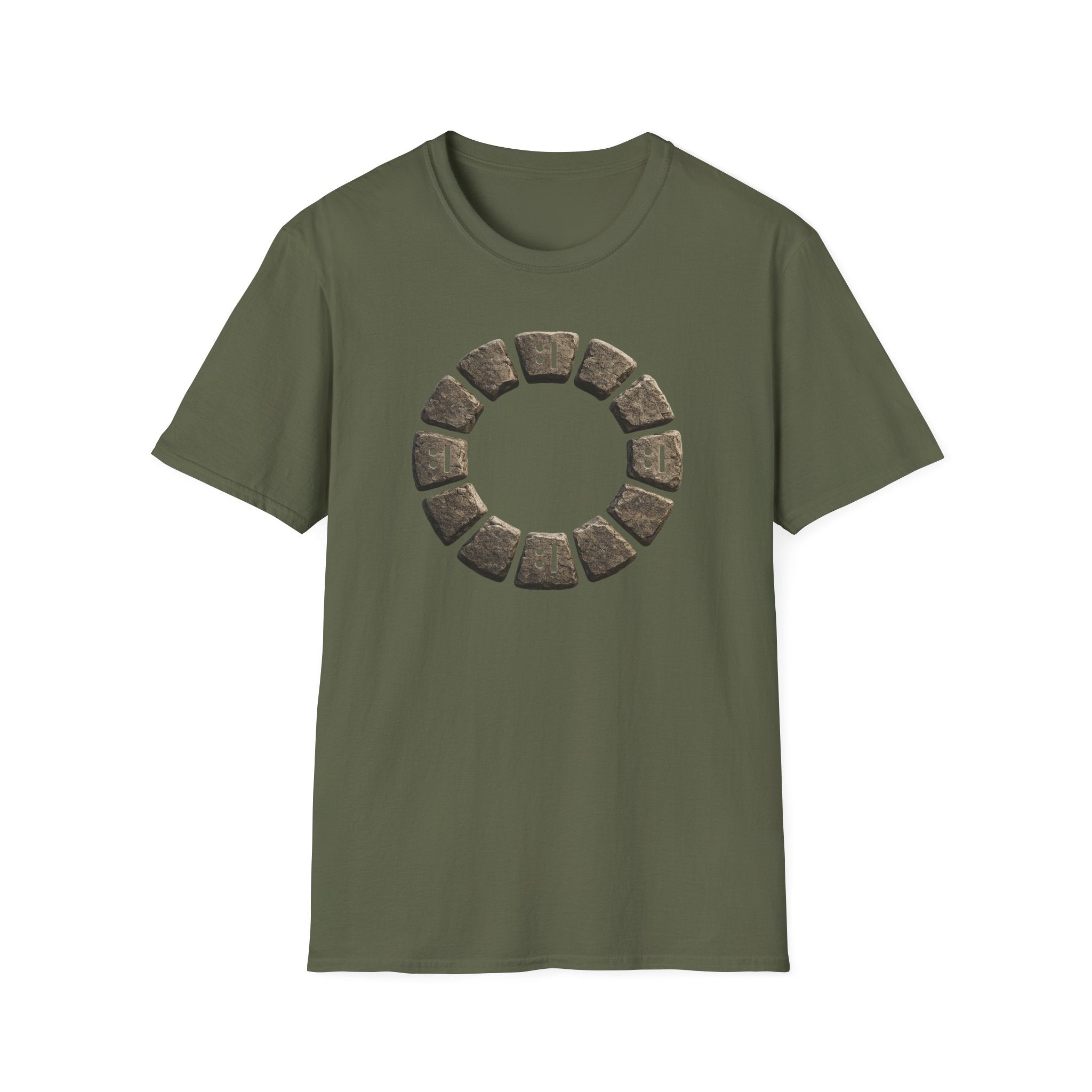 Wishing Well Stone Circle T‑Shirt - Rustic Worn Ring Design