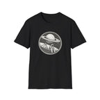 Lonely Astronaut & Saturn Graphic T-Shirt - Vintage Space Explorer Tee