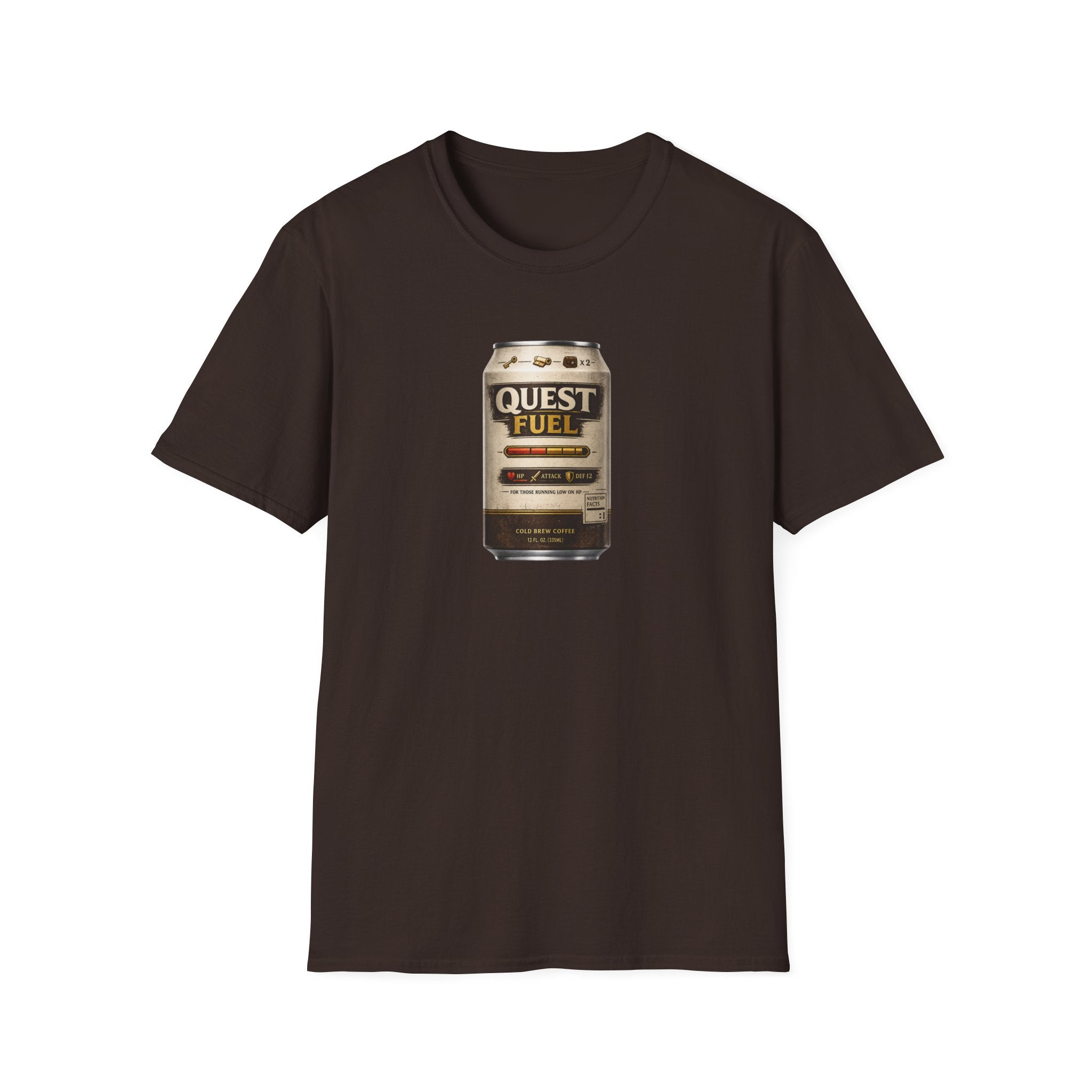 Quest Fuel Retro Cold Brew Coffee Graphic T-Shirt