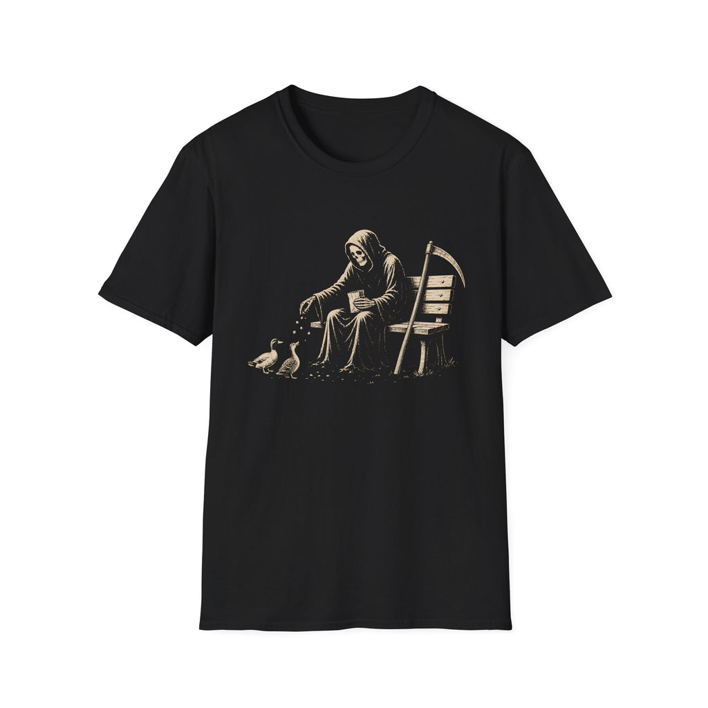 Grim Reaper Feeding Ducks T-Shirt