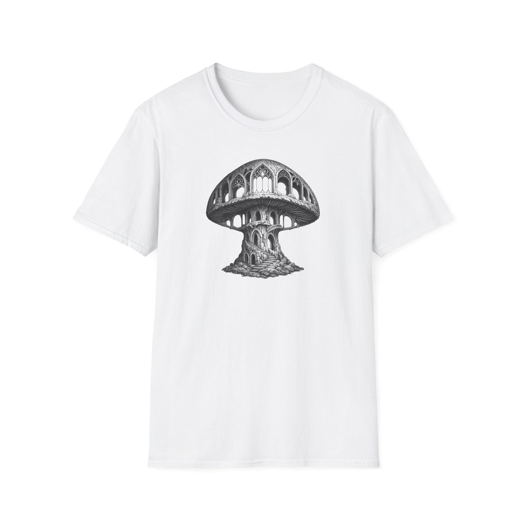 Mushroom Cathedral T‑Shirt — Mystical Fungal Fantasy Tee