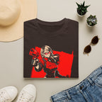 Gamer Girl Gunslinger Graphic T-Shirt — Red Comic Gun Heroine Tee