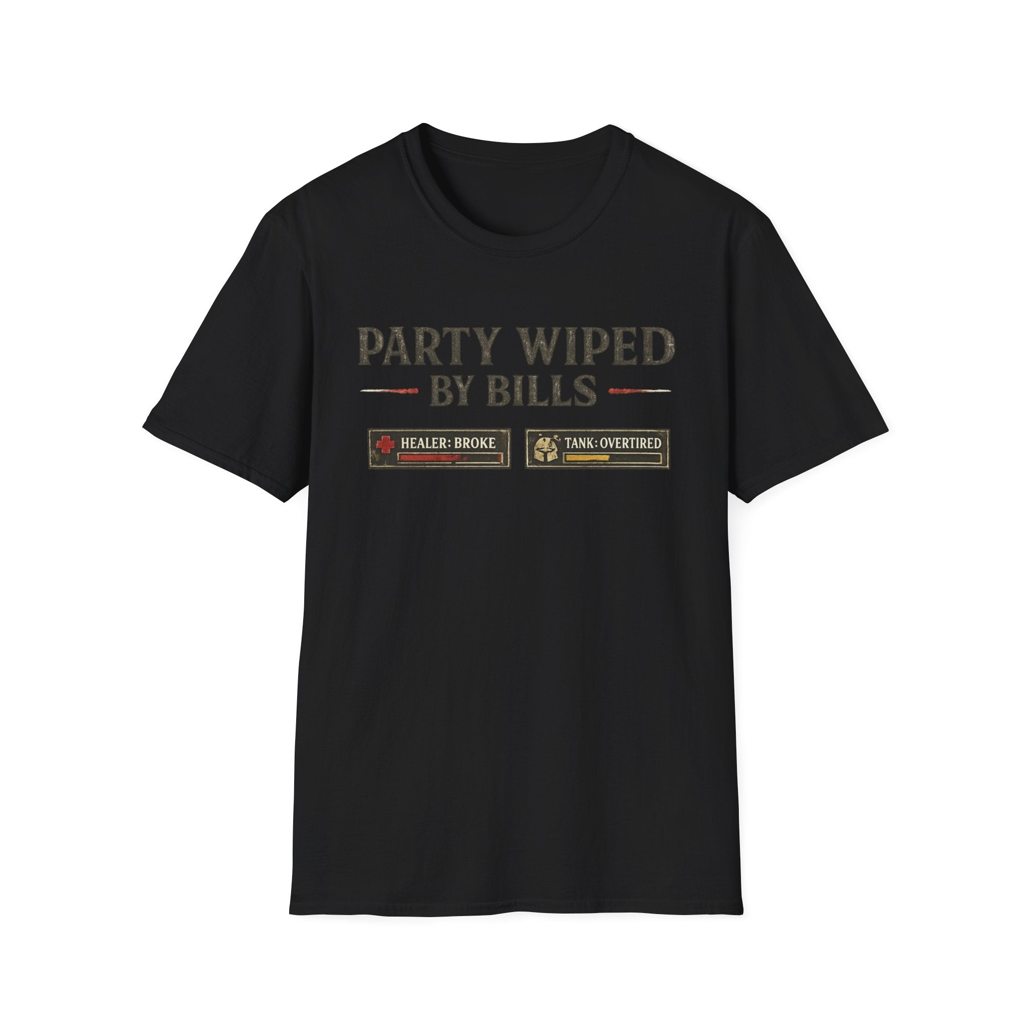 "Party Wiped by Bills" Funny Gaming Meme T-Shirt