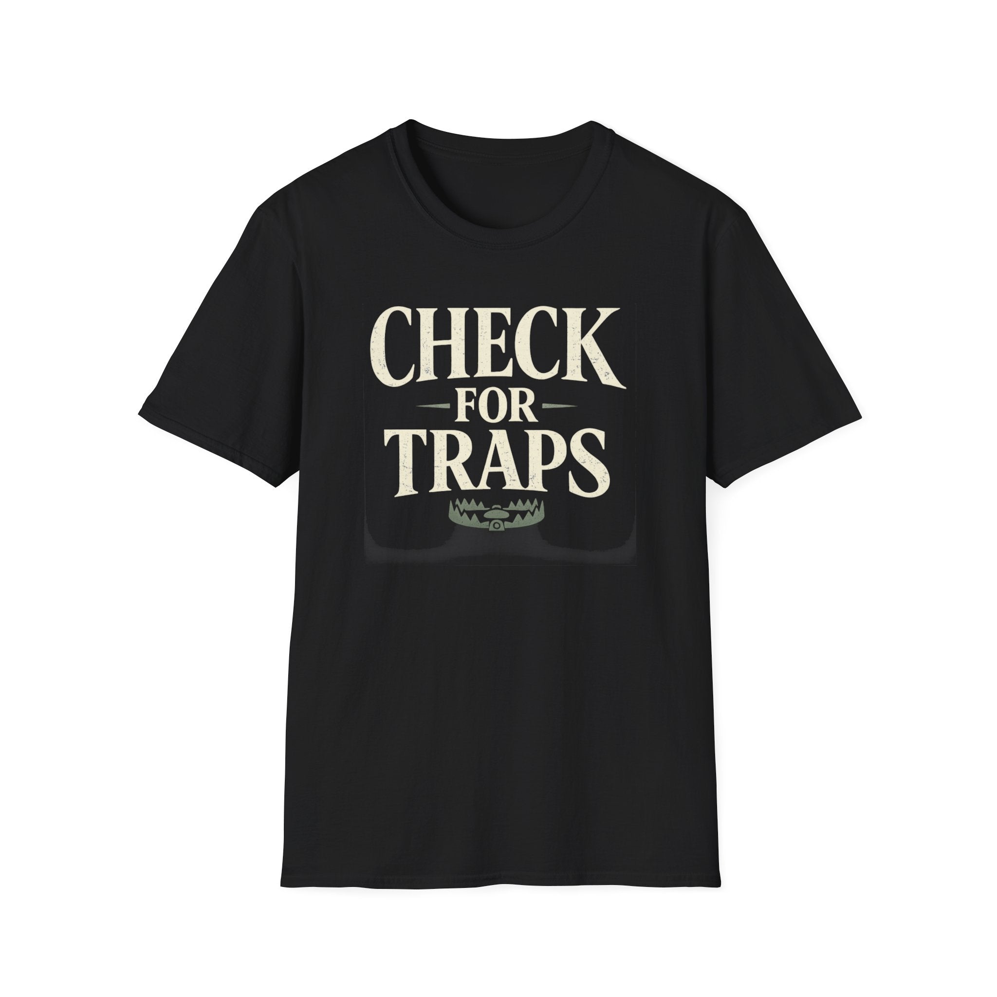 Check For Traps T-Shirt - Funny Retro Adventure Graphic Tee
