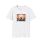 'New Game+' Sunset Wanderer T-Shirt - Silhouette Adventure Graphic Tee