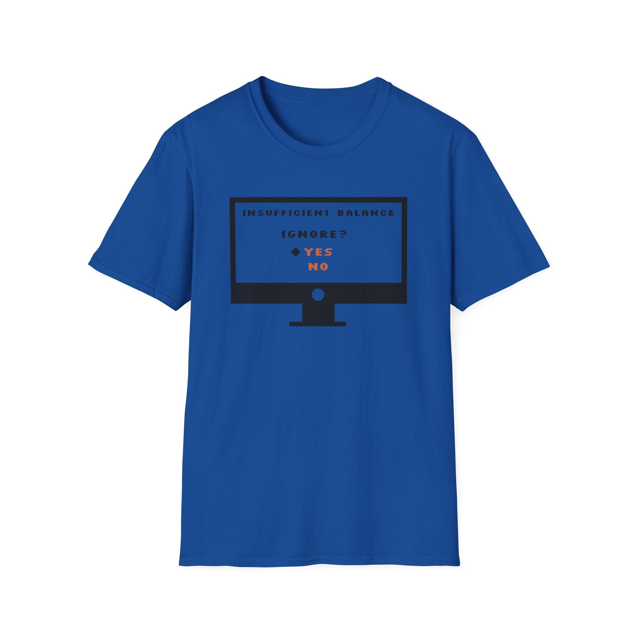 "Insufficient Balance" Retro Computer Screen Graphic T-Shirt