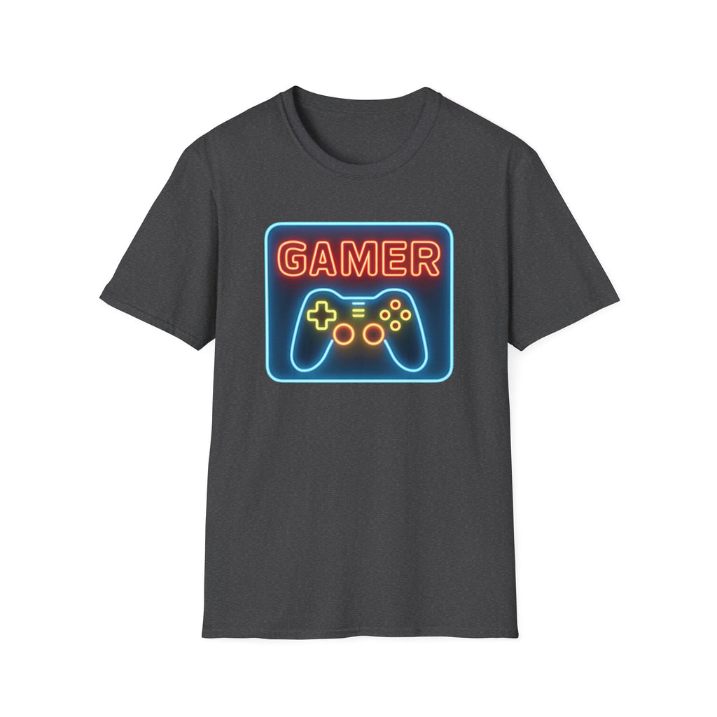 Gamer Neon Controller T‑Shirt