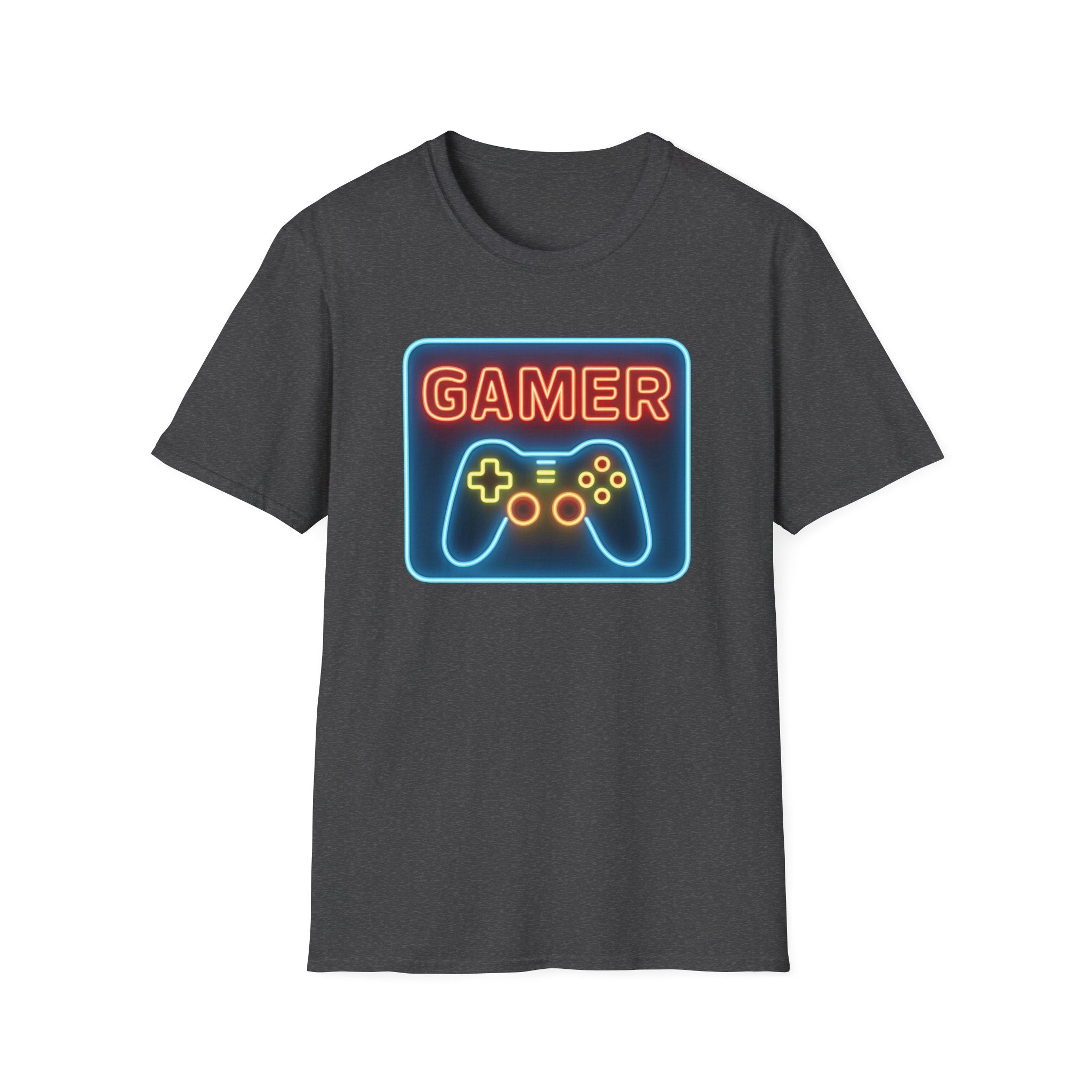 Gamer Neon Controller T‑Shirt
