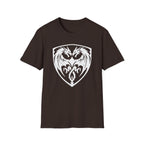 Double Dragon Shield T-Shirt - Stylized Graphic Tee